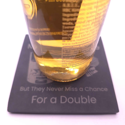 Personalised Darts Slate Coaster – "Never Miss a Double"
