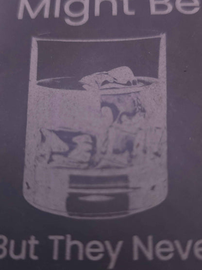 Personalised Darts Slate Coaster – "Never Miss a Double"