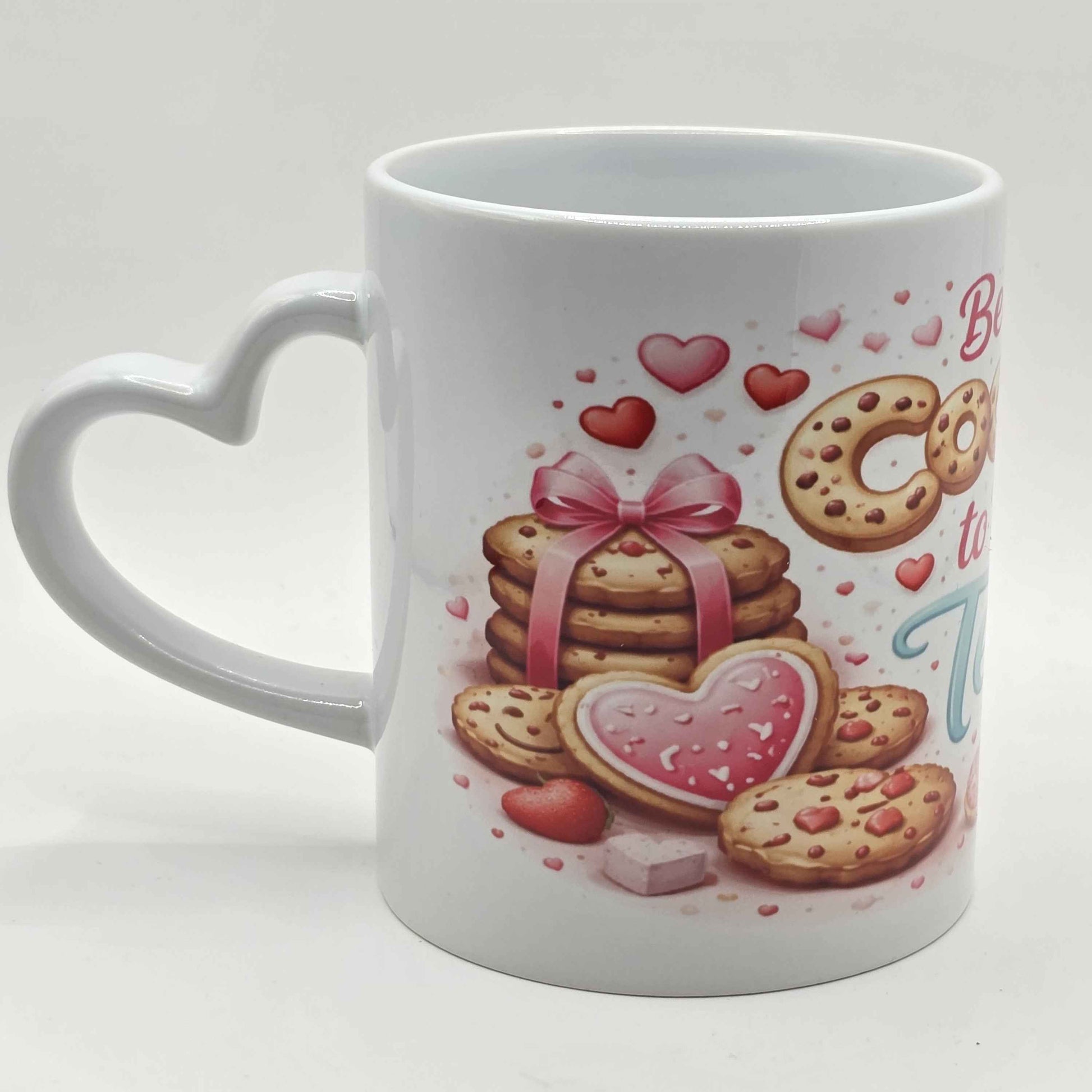 Be My Cookie to My Tea- Heart-Handle Mug ☕🍪