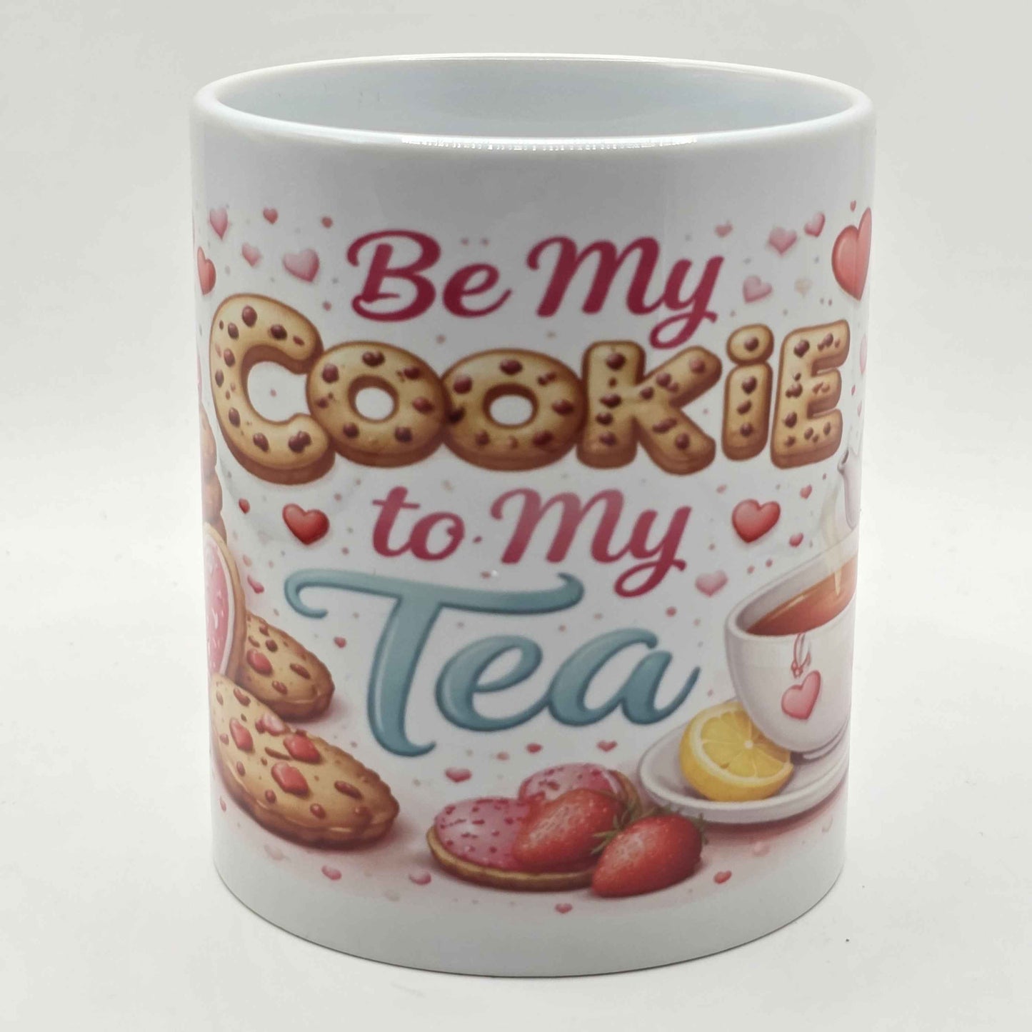 Be My Cookie to My Tea- Heart-Handle Mug ☕🍪