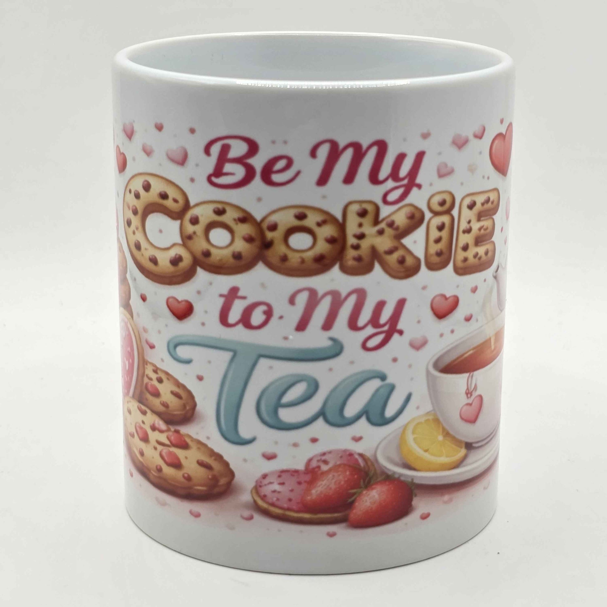 Be My Cookie to My Tea- Heart-Handle Mug ☕🍪
