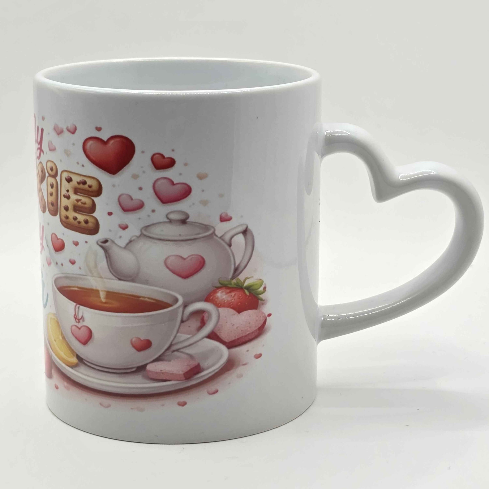 Be My Cookie to My Tea- Heart-Handle Mug ☕🍪