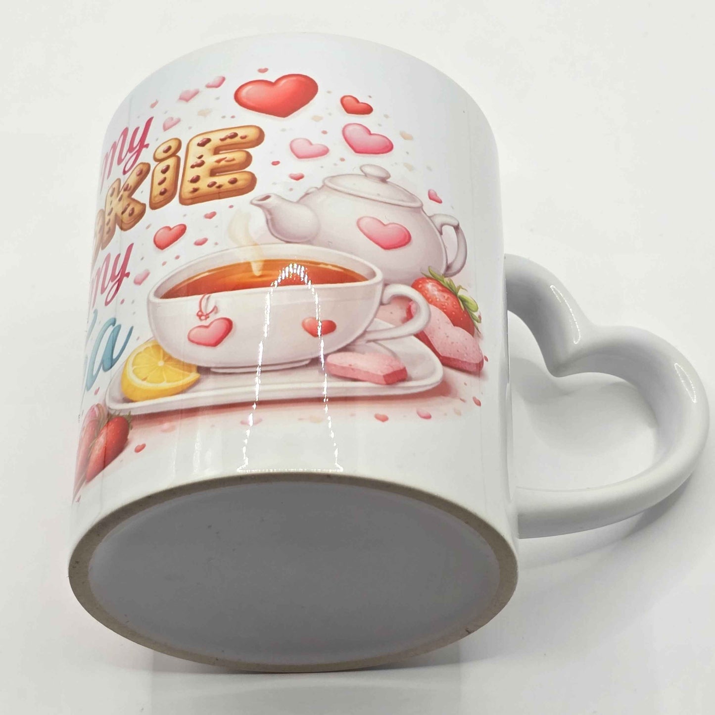 Be My Cookie to My Tea- Heart-Handle Mug ☕🍪