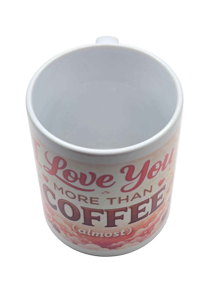 I Love You More Than Coffee (Almost!) Heart-Handle Mug
