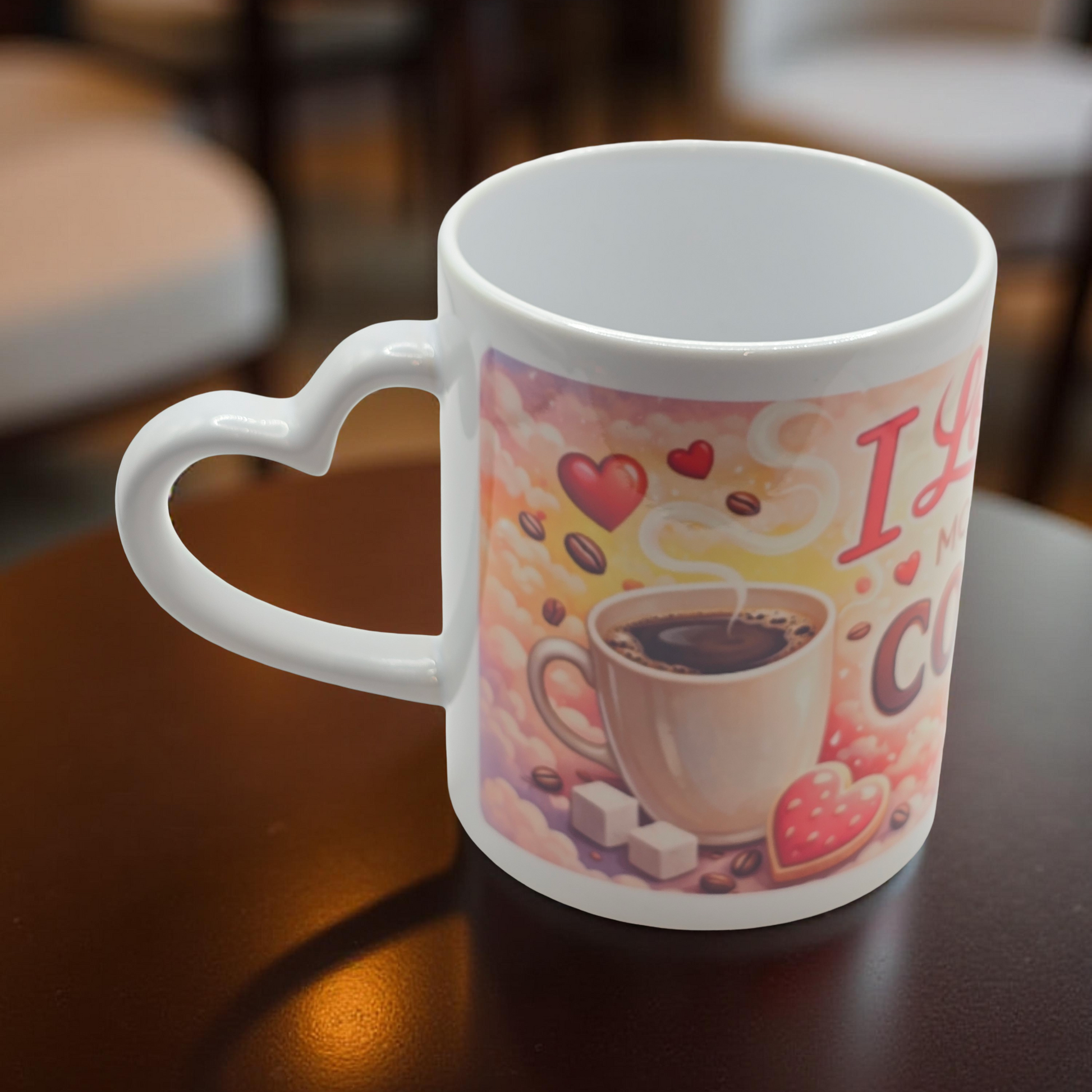I Love You More Than Coffee (Almost!) Heart-Handle Mug