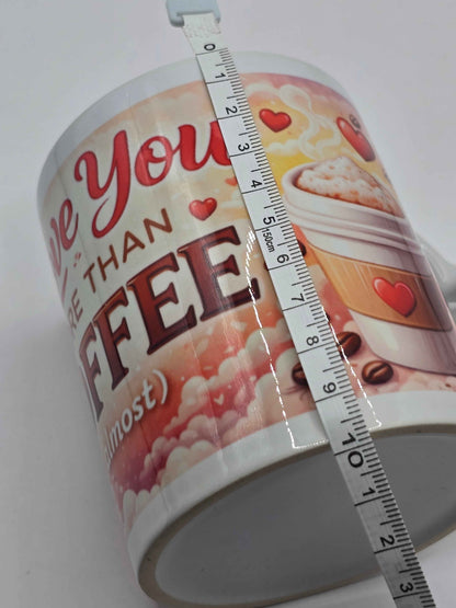 I Love You More Than Coffee (Almost!) Heart-Handle Mug