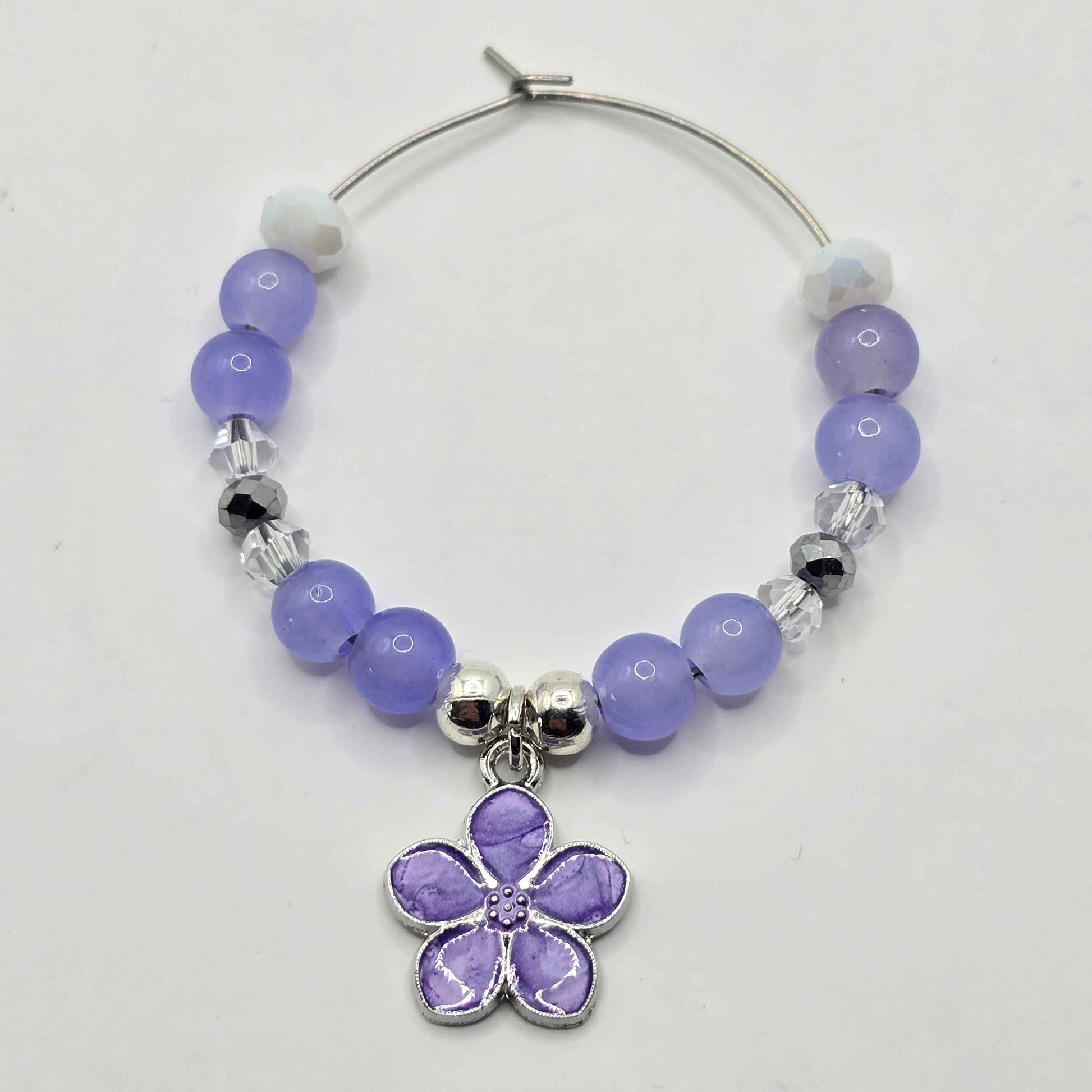 Sakura Cocktail Glass Charms - Floral Wine Glass Charms