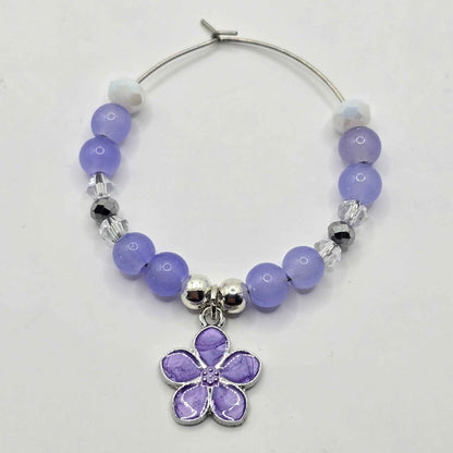 Sakura Cocktail Glass Charms - Floral Wine Glass Charms