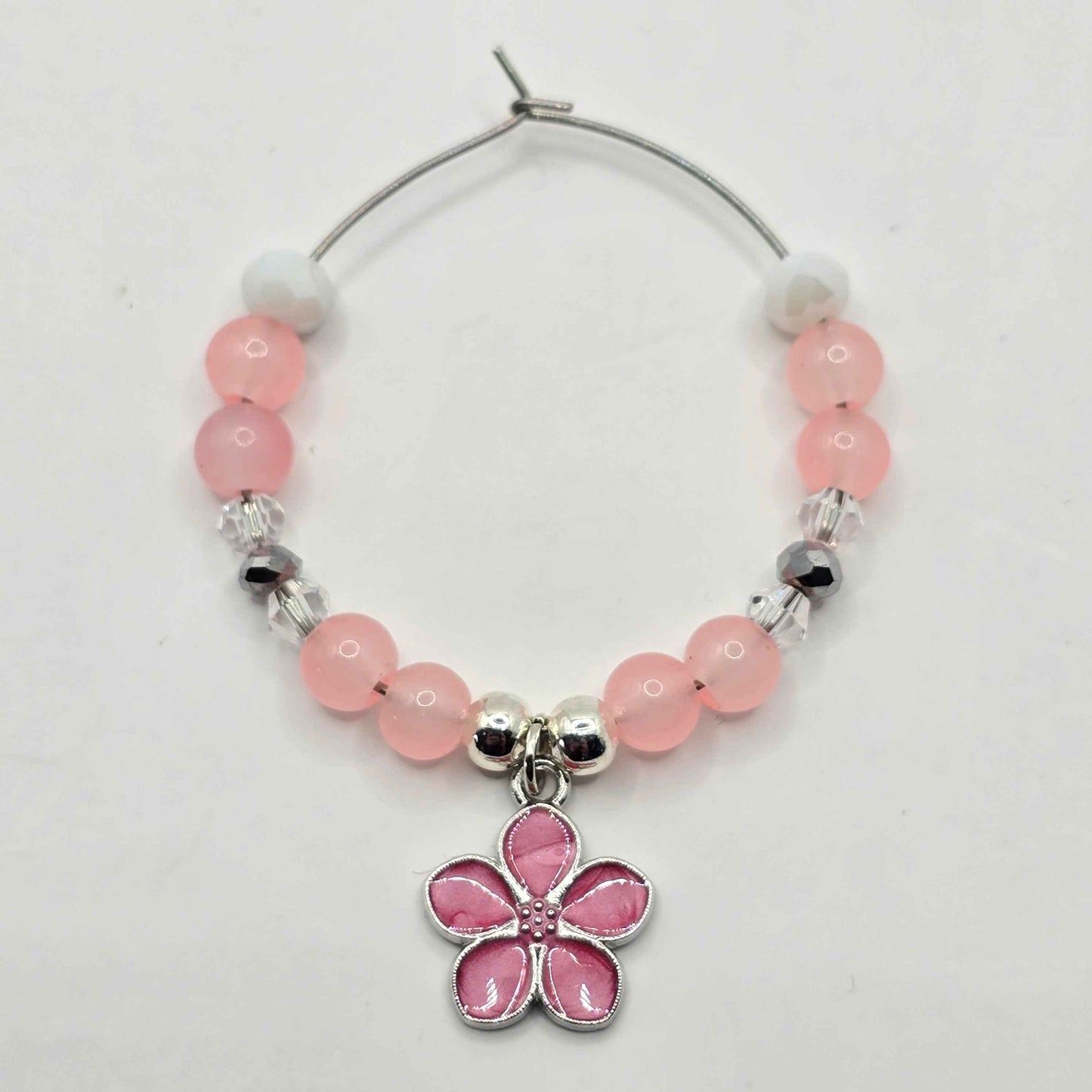 Sakura Cocktail Glass Charms - Floral Wine Glass Charms