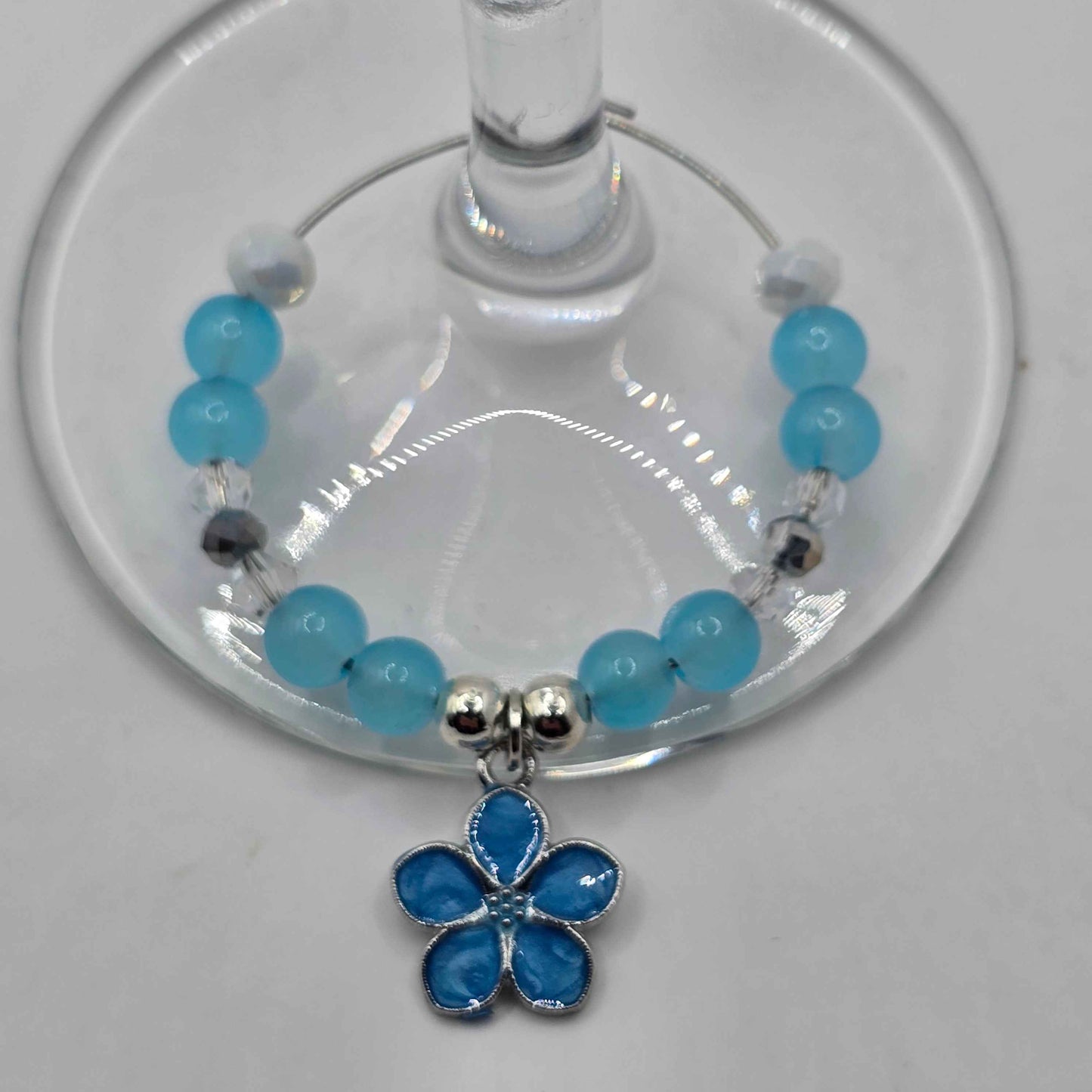 Sakura Cocktail Glass Charms - Floral Wine Glass Charms