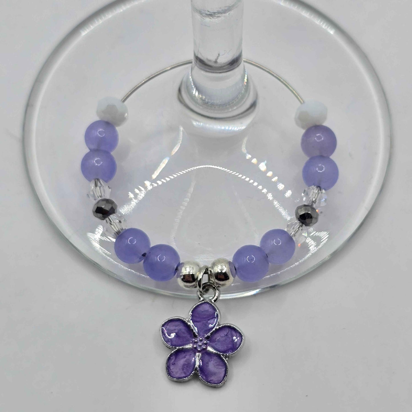 Sakura Cocktail Glass Charms - Floral Wine Glass Charms