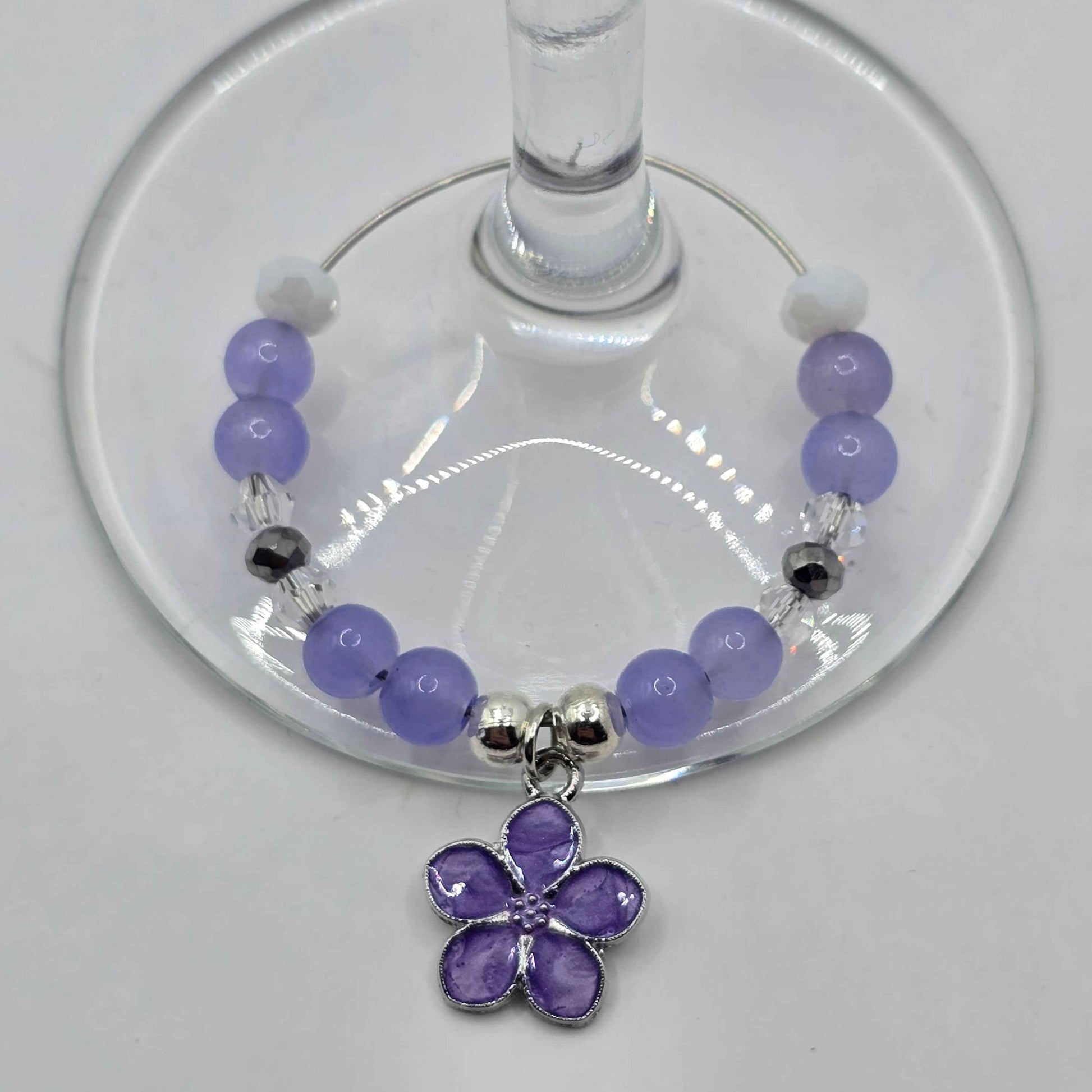 Sakura Cocktail Glass Charms - Floral Wine Glass Charms