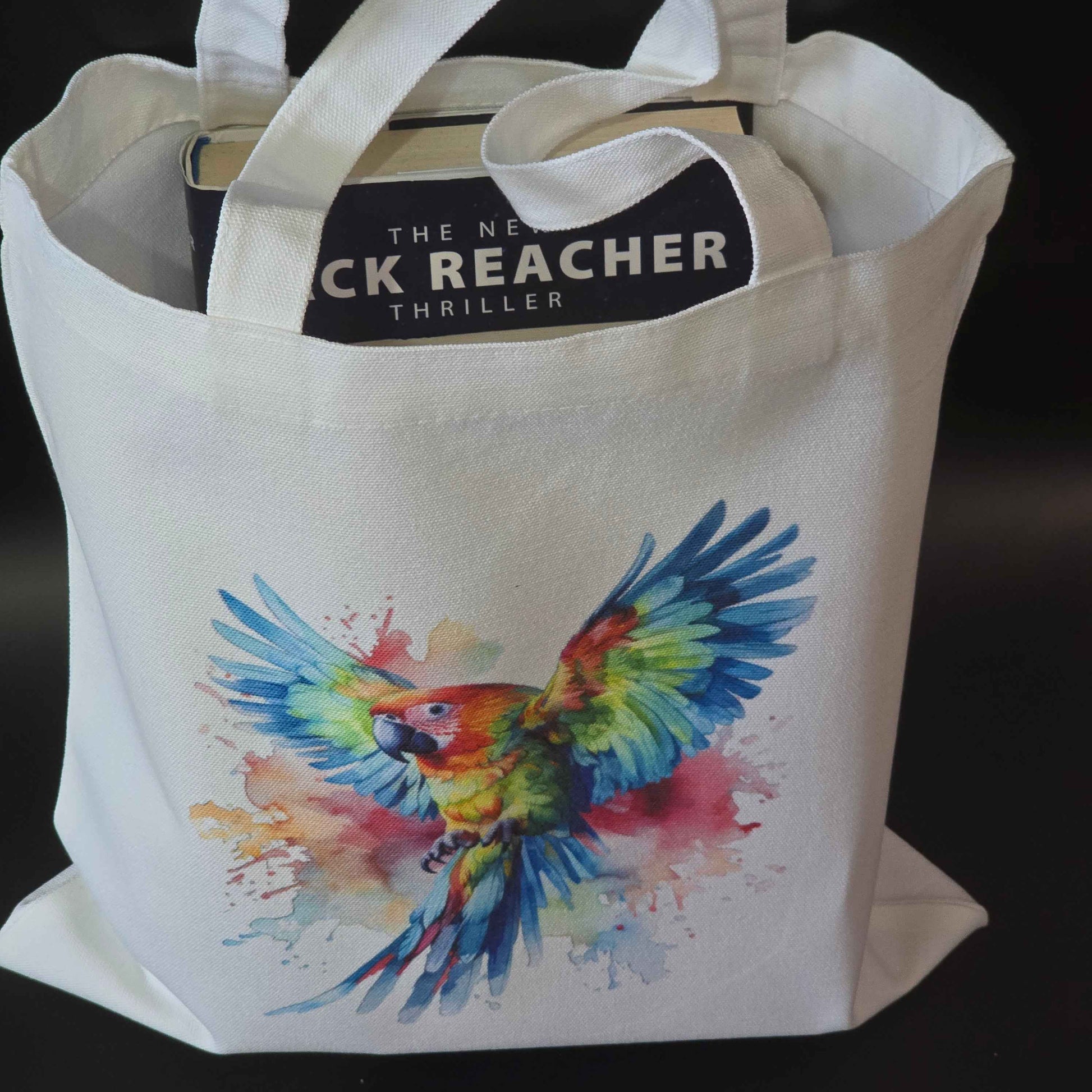 Colour Splash Parrot Canvas Tote Bag