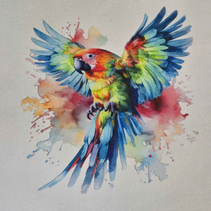 Colour Splash Parrot Canvas Tote Bag