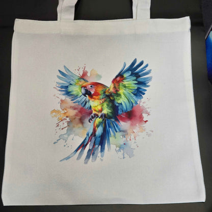 Colour Splash Parrot Canvas Tote Bag