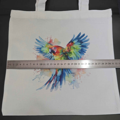 Colour Splash Parrot Canvas Tote Bag