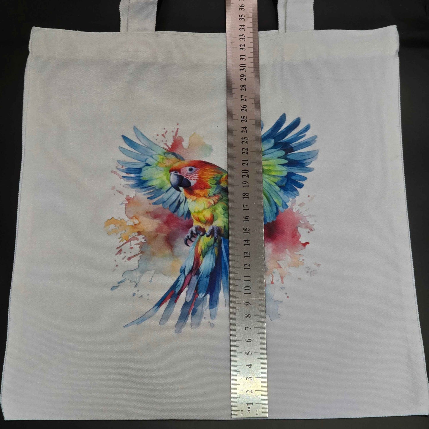 Colour Splash Parrot Canvas Tote Bag