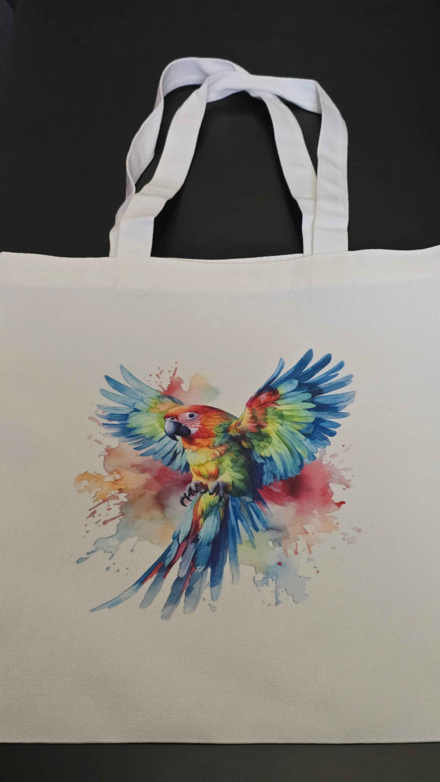 Colour Splash Parrot Canvas Tote Bag