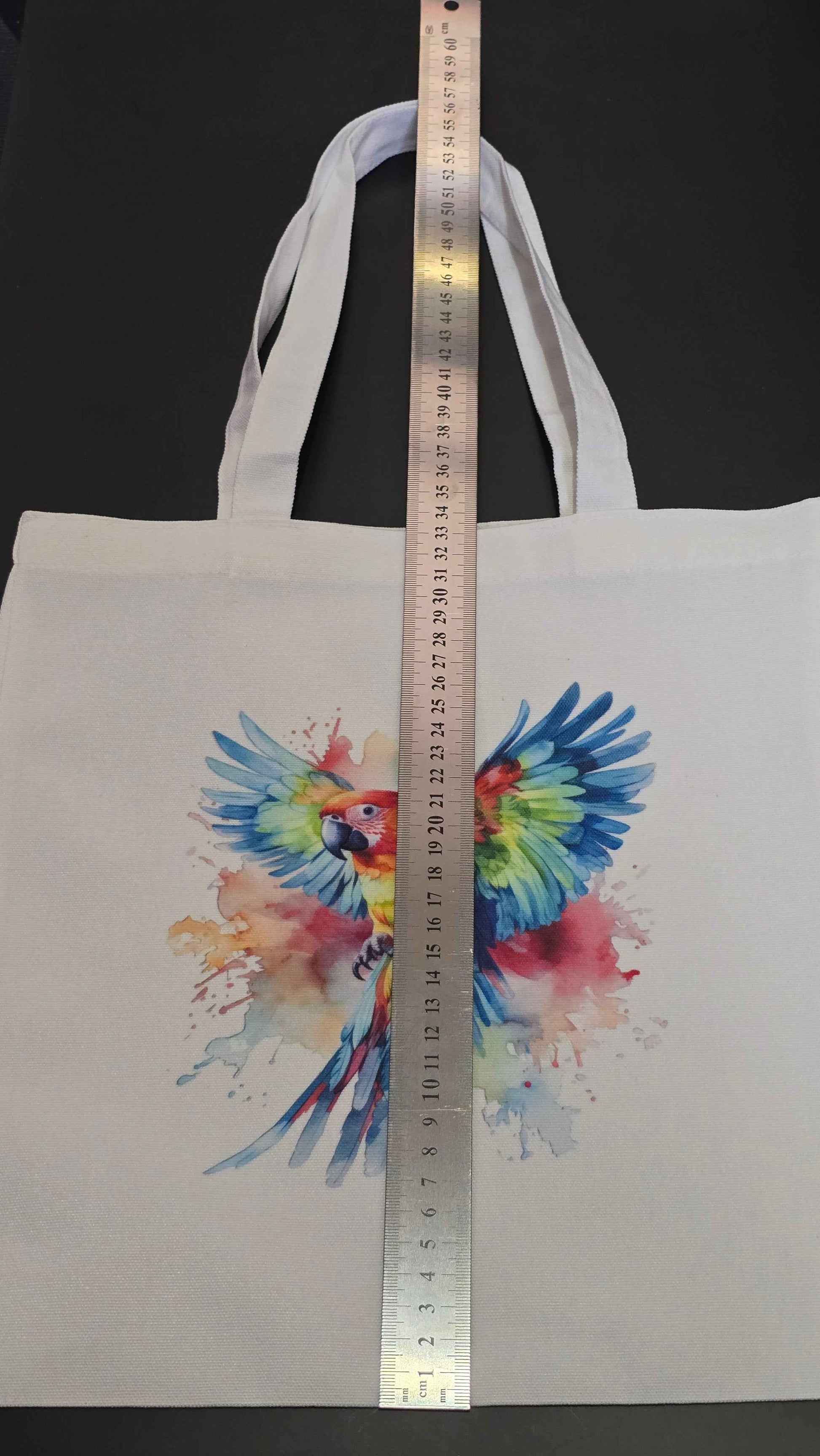 Colour Splash Parrot Canvas Tote Bag