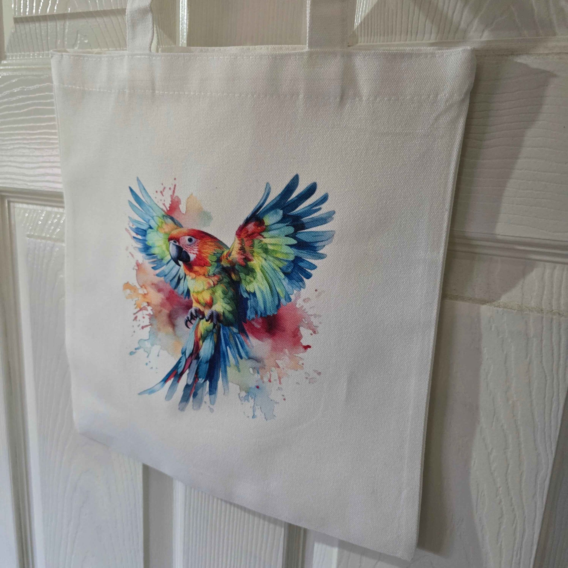 Colour Splash Parrot Canvas Tote Bag