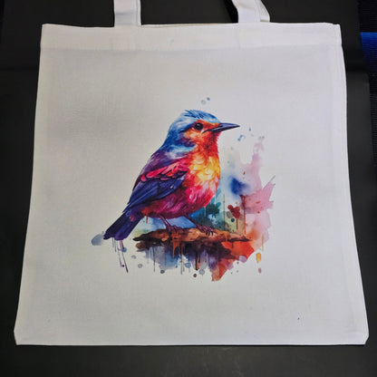 Colour Splash Robin Canvas Tote Bag