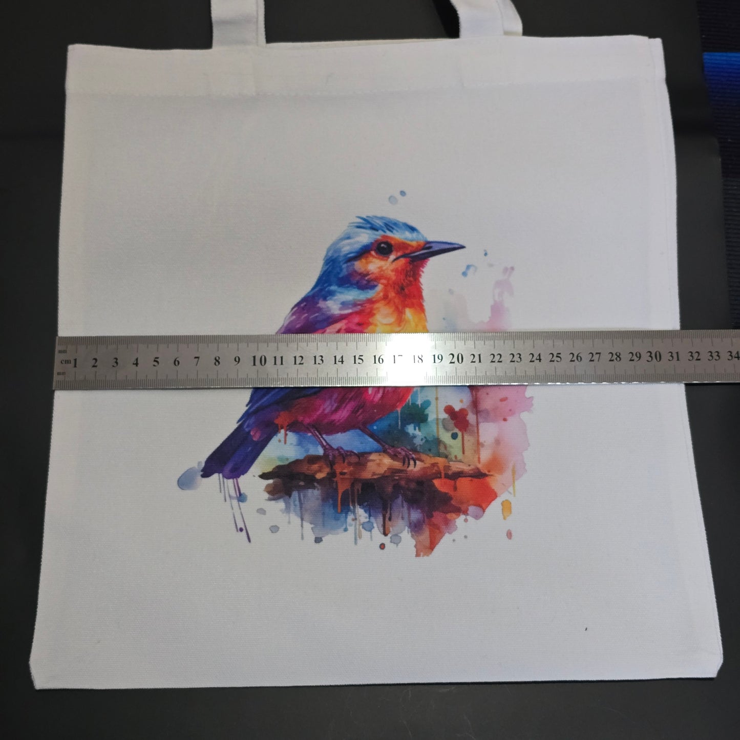 Colour Splash Robin Canvas Tote Bag