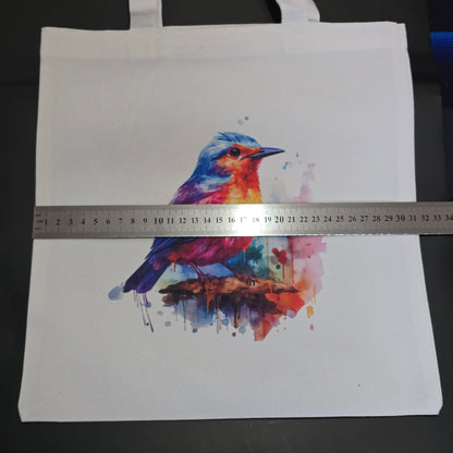 Colour Splash Robin Canvas Tote Bag