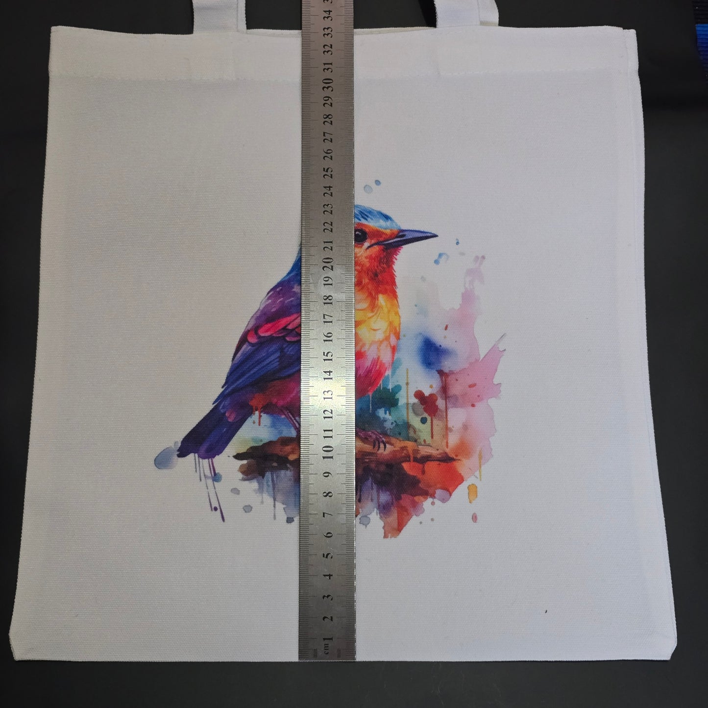 Colour Splash Robin Canvas Tote Bag