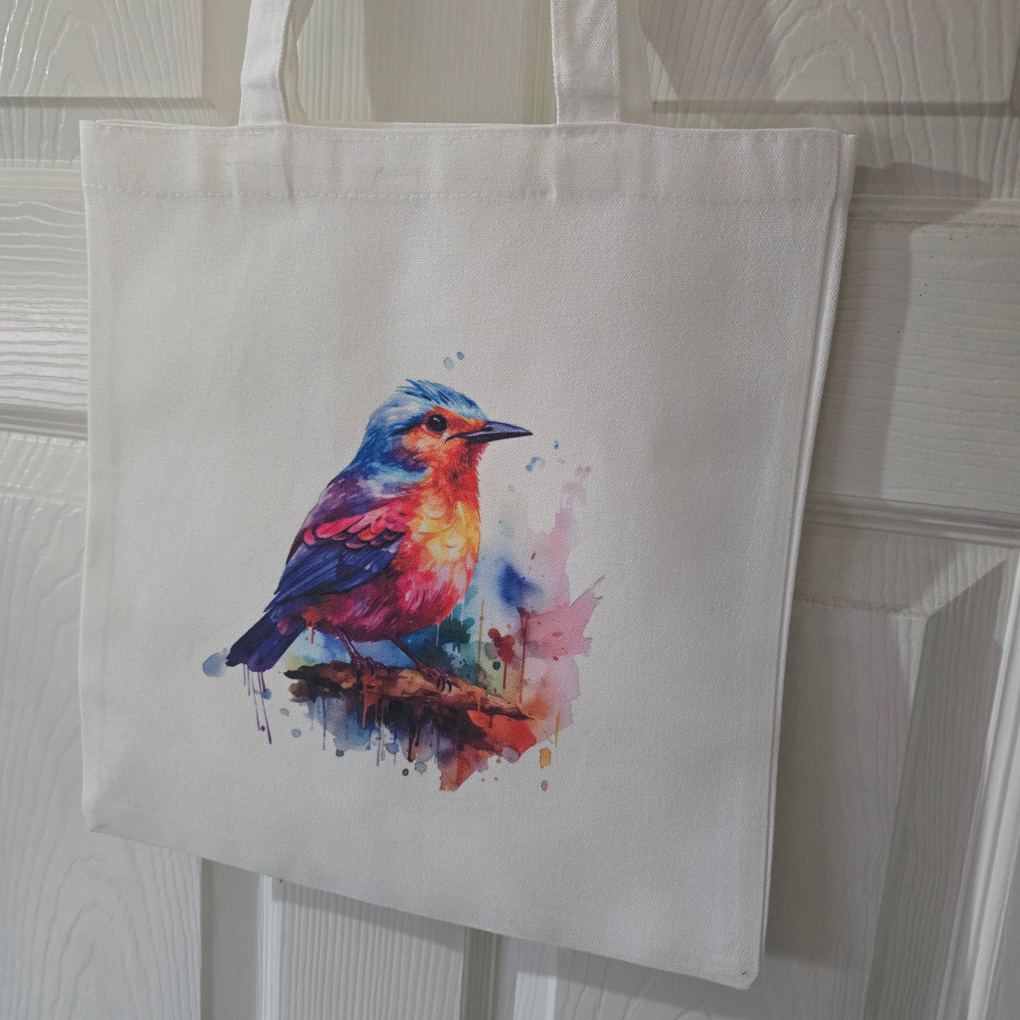 Colour Splash Robin Canvas Tote Bag