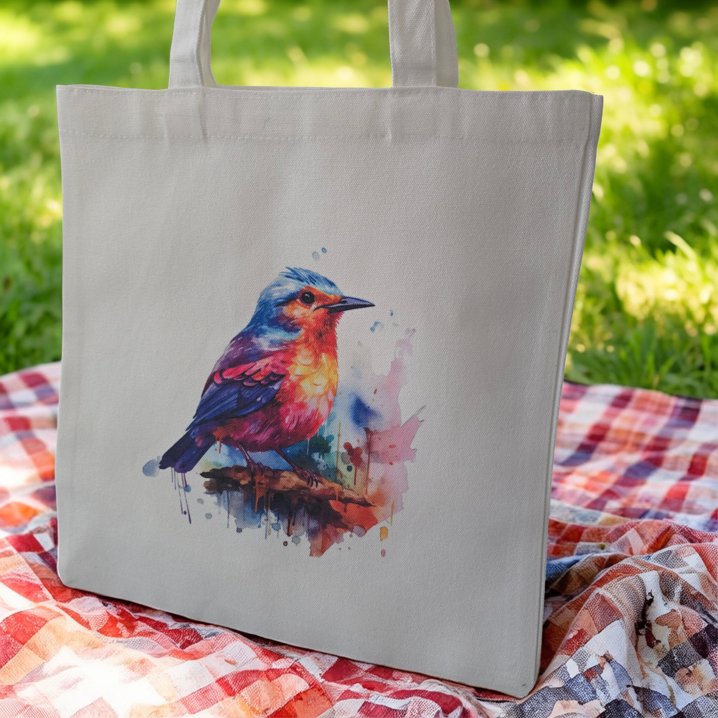 Colour Splash Robin Canvas Tote Bag