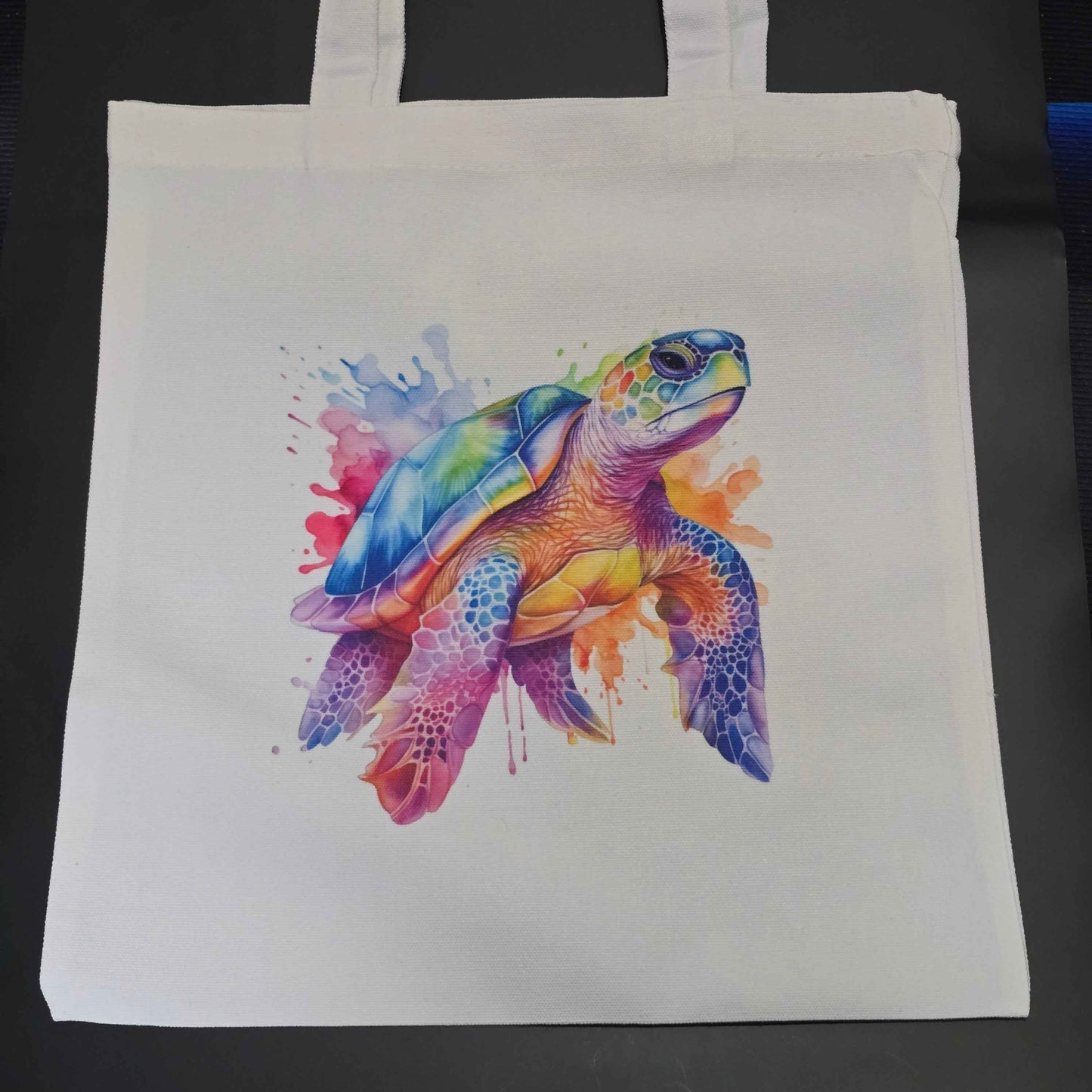 Colour Splash Sea Turtle Canvas Tote Bag