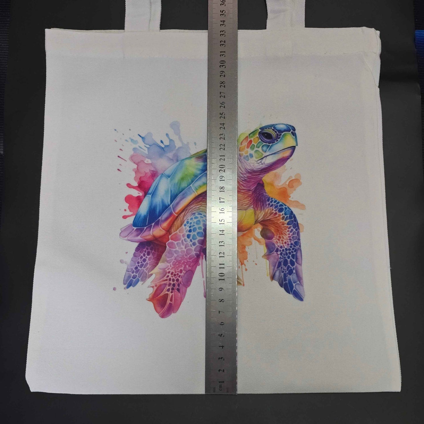 Colour Splash Sea Turtle Canvas Tote Bag