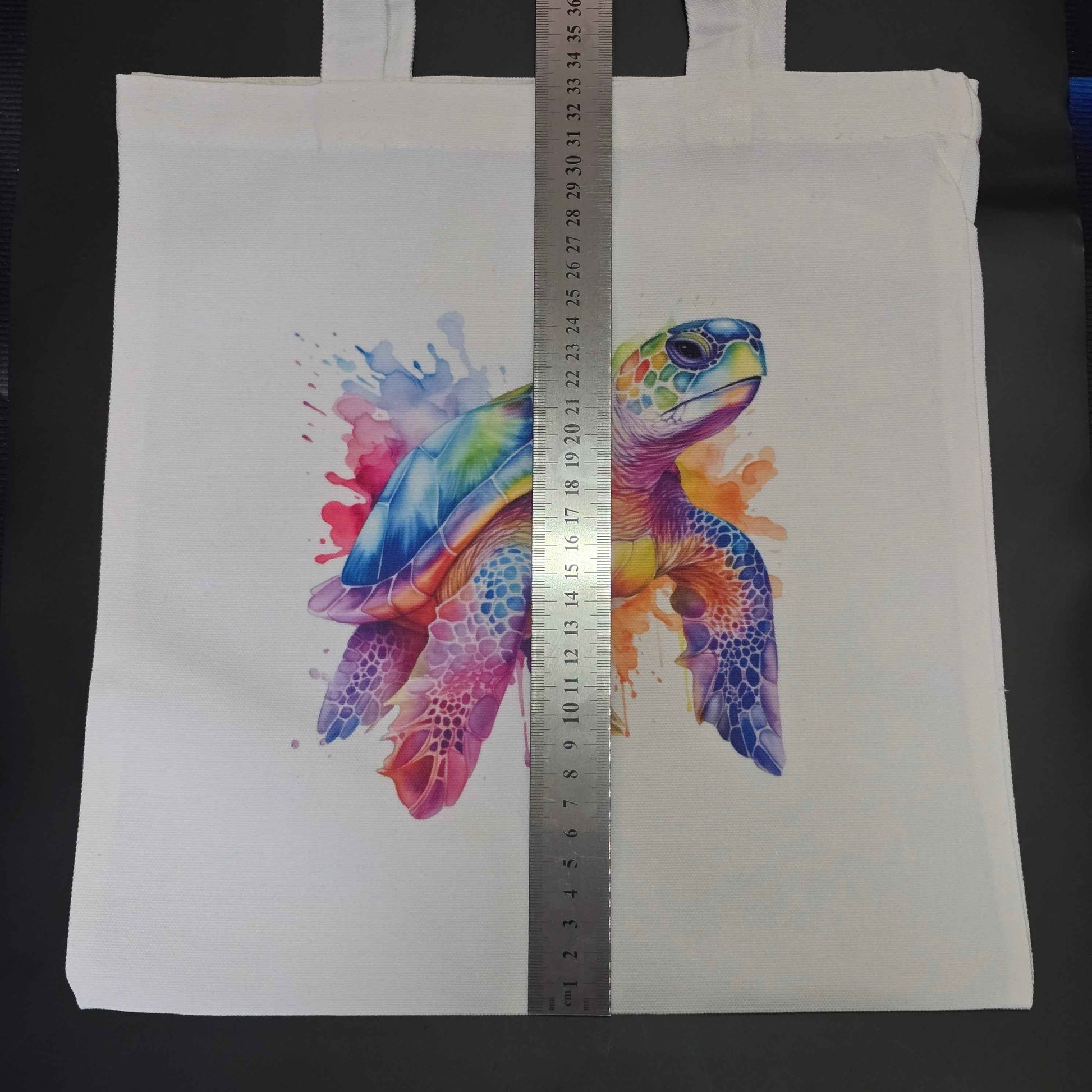 Colour Splash Sea Turtle Canvas Tote Bag