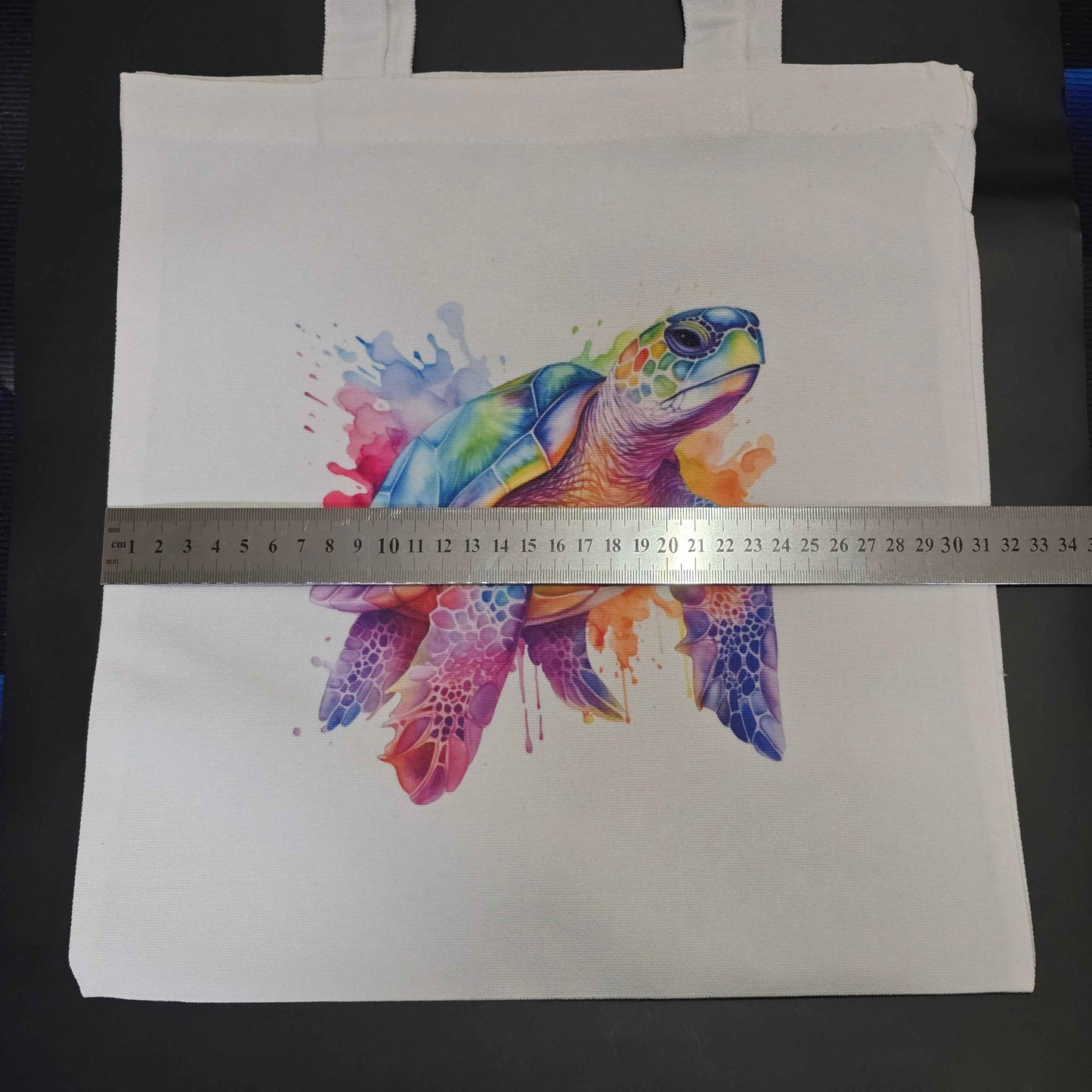 Colour Splash Sea Turtle Canvas Tote Bag