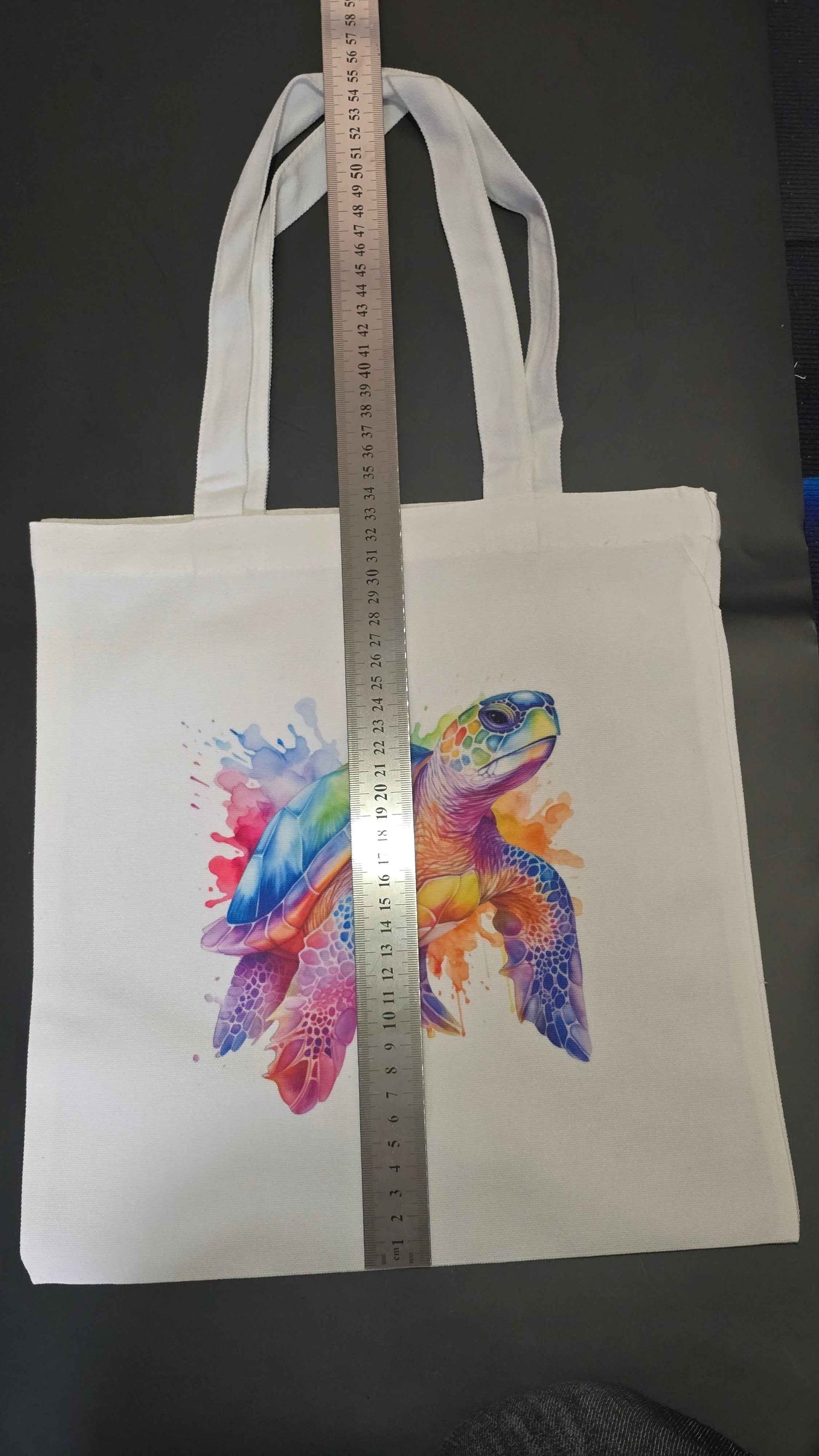 Colour Splash Sea Turtle Canvas Tote Bag