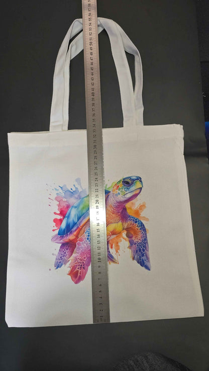 Colour Splash Sea Turtle Canvas Tote Bag