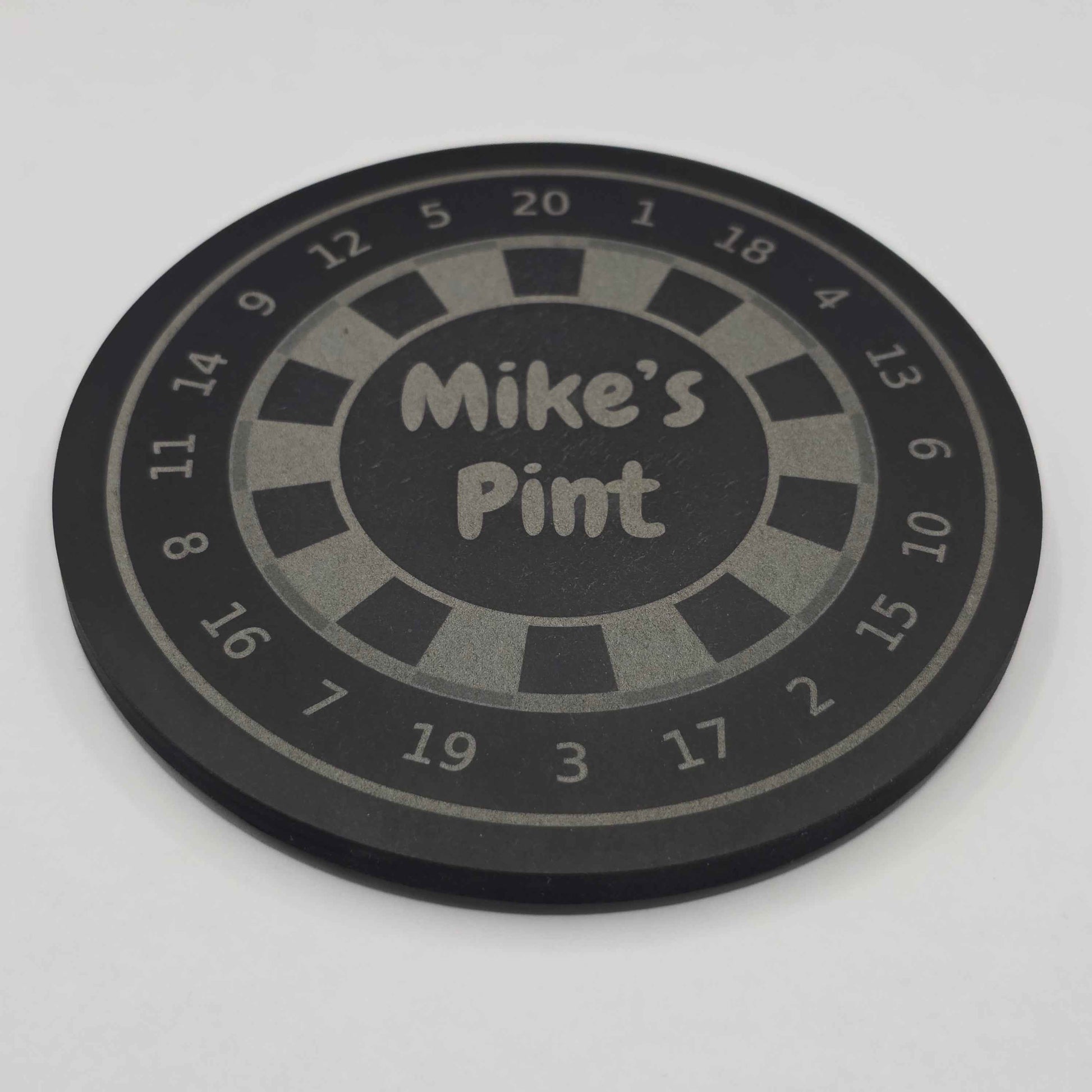 Personalised Dartboard Slate Coaster - Beer Mat