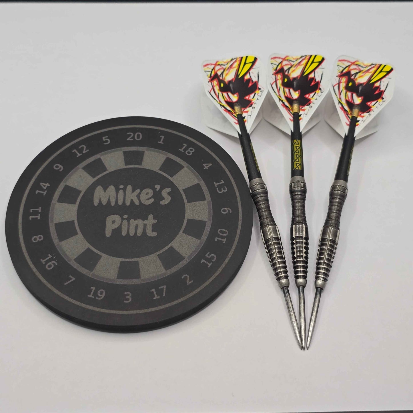 Personalised Dartboard Slate Coaster - Beer Mat