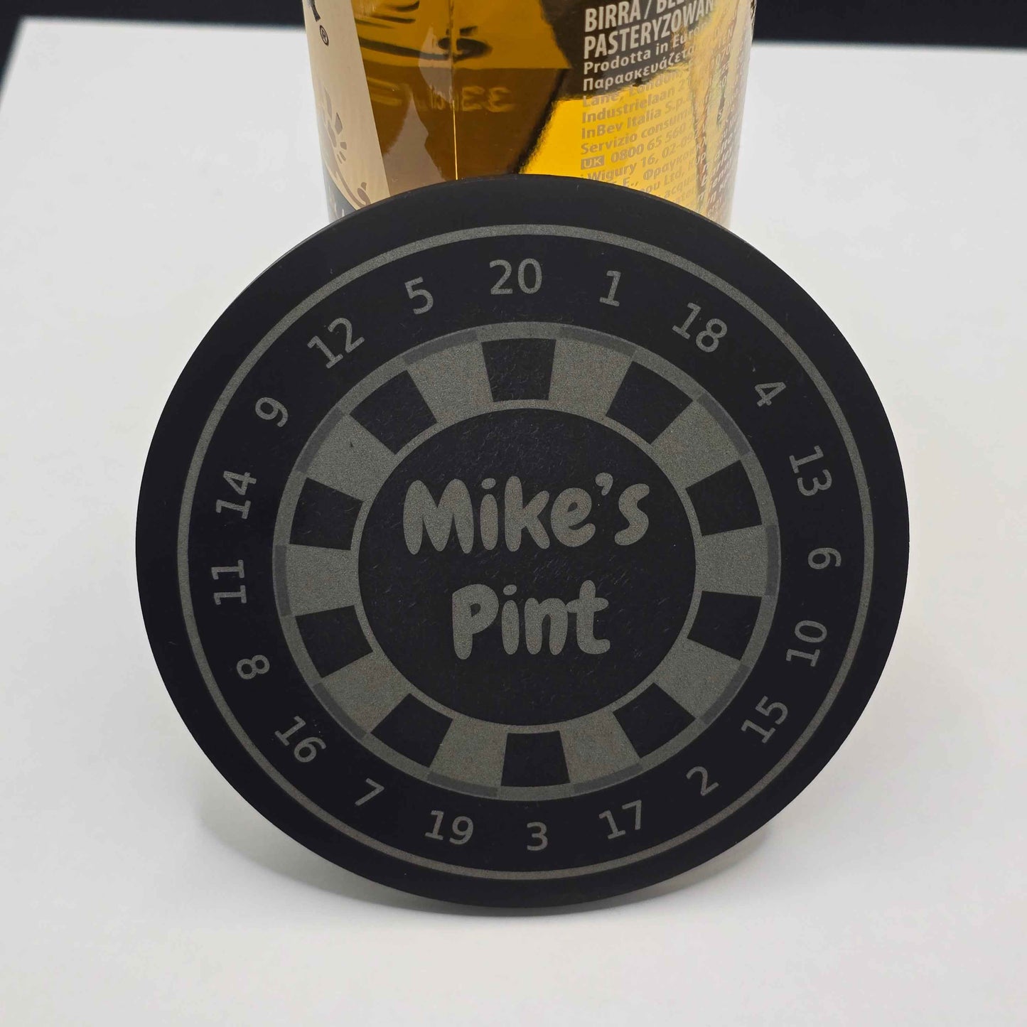 Personalised Dartboard Slate Coaster - Beer Mat