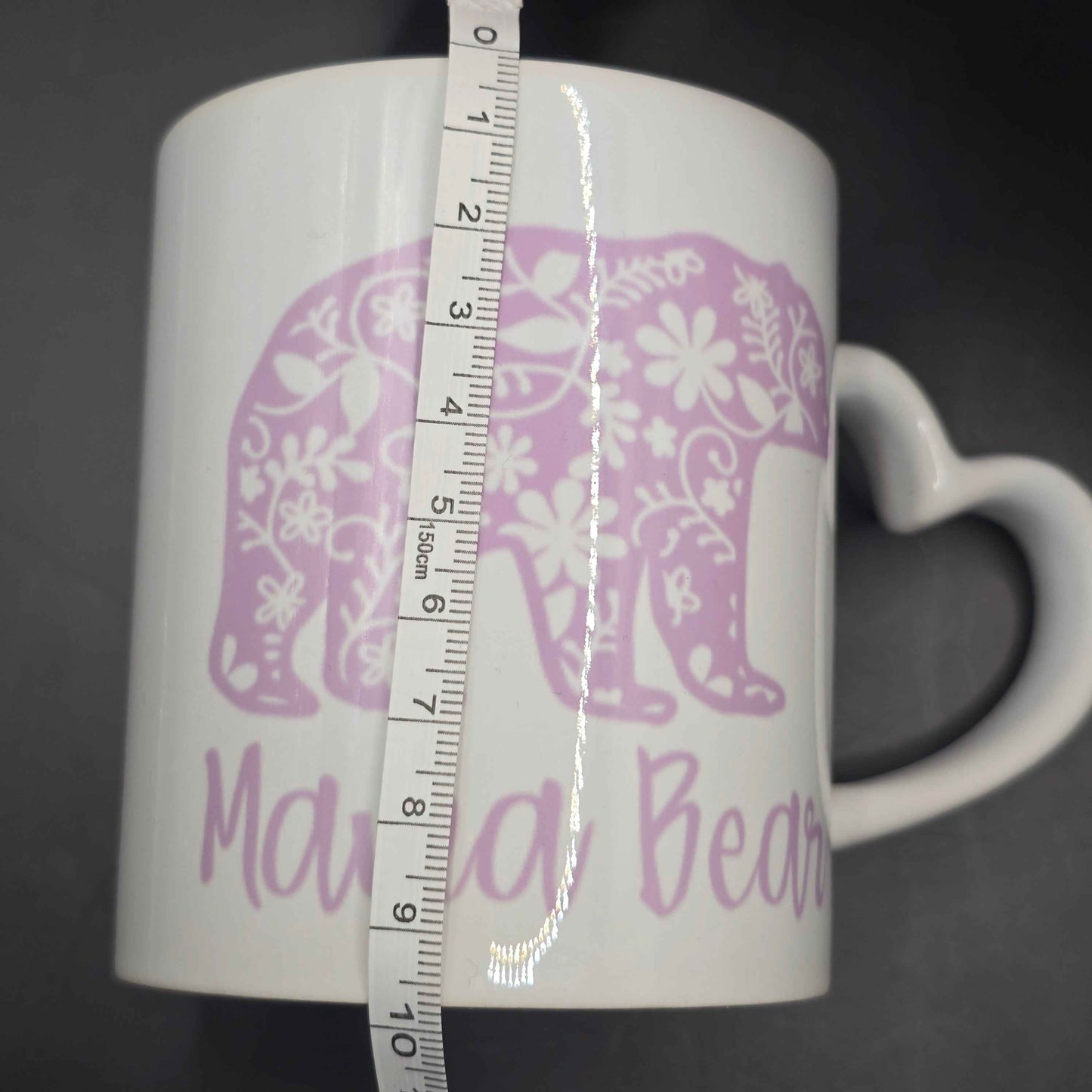 Floral Mama Bear Mug - Heart Handle Coffee Mug