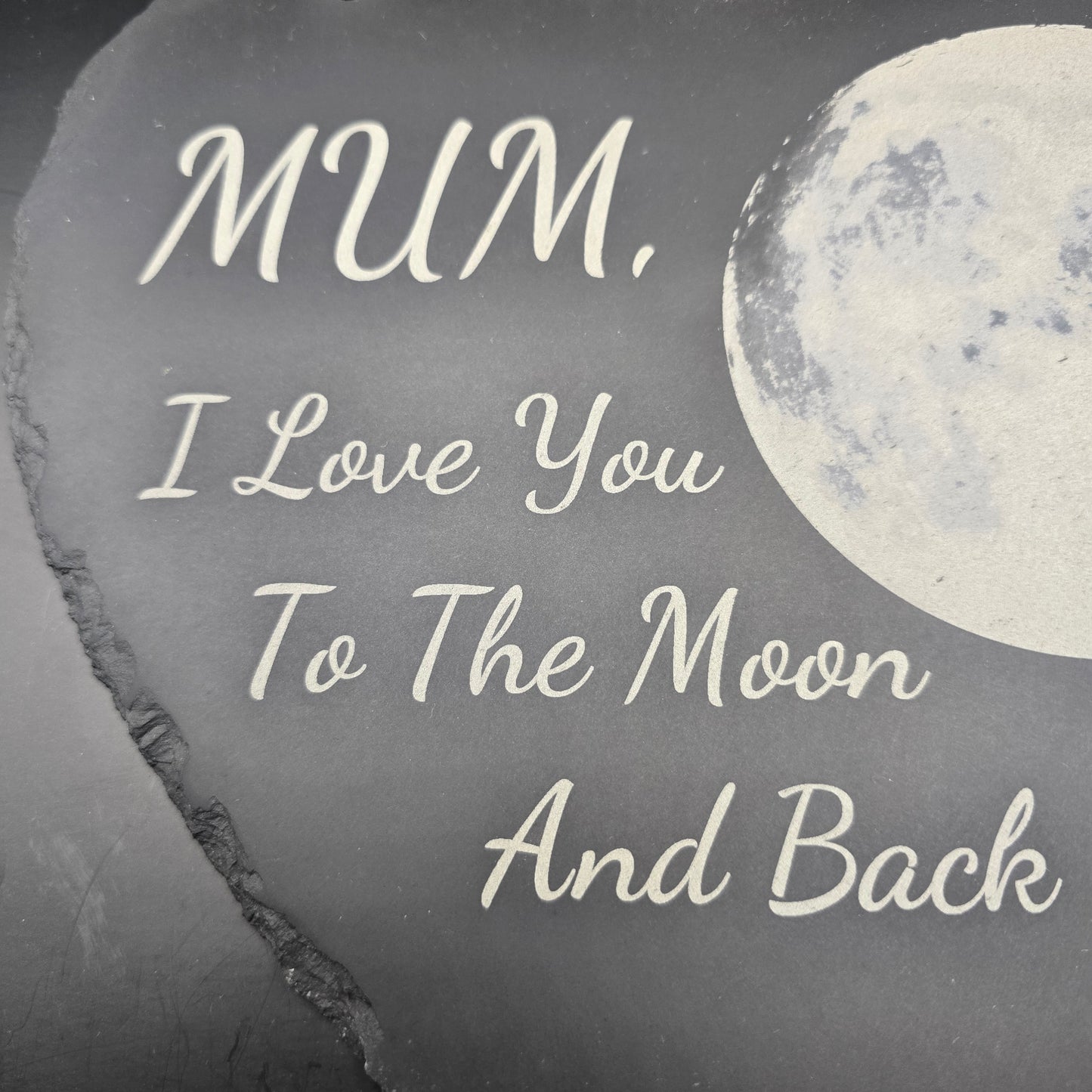 Mum, I Love you to the Moon and back - Decorative Slate