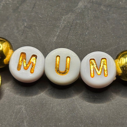Mum Love Charm Beaded Bracelet
