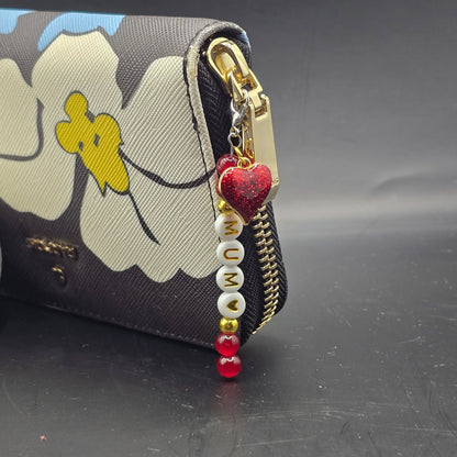 Mum Heart Zipper Pull Charm