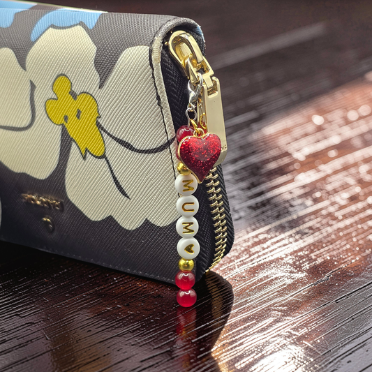 Mum Heart Zipper Pull Charm