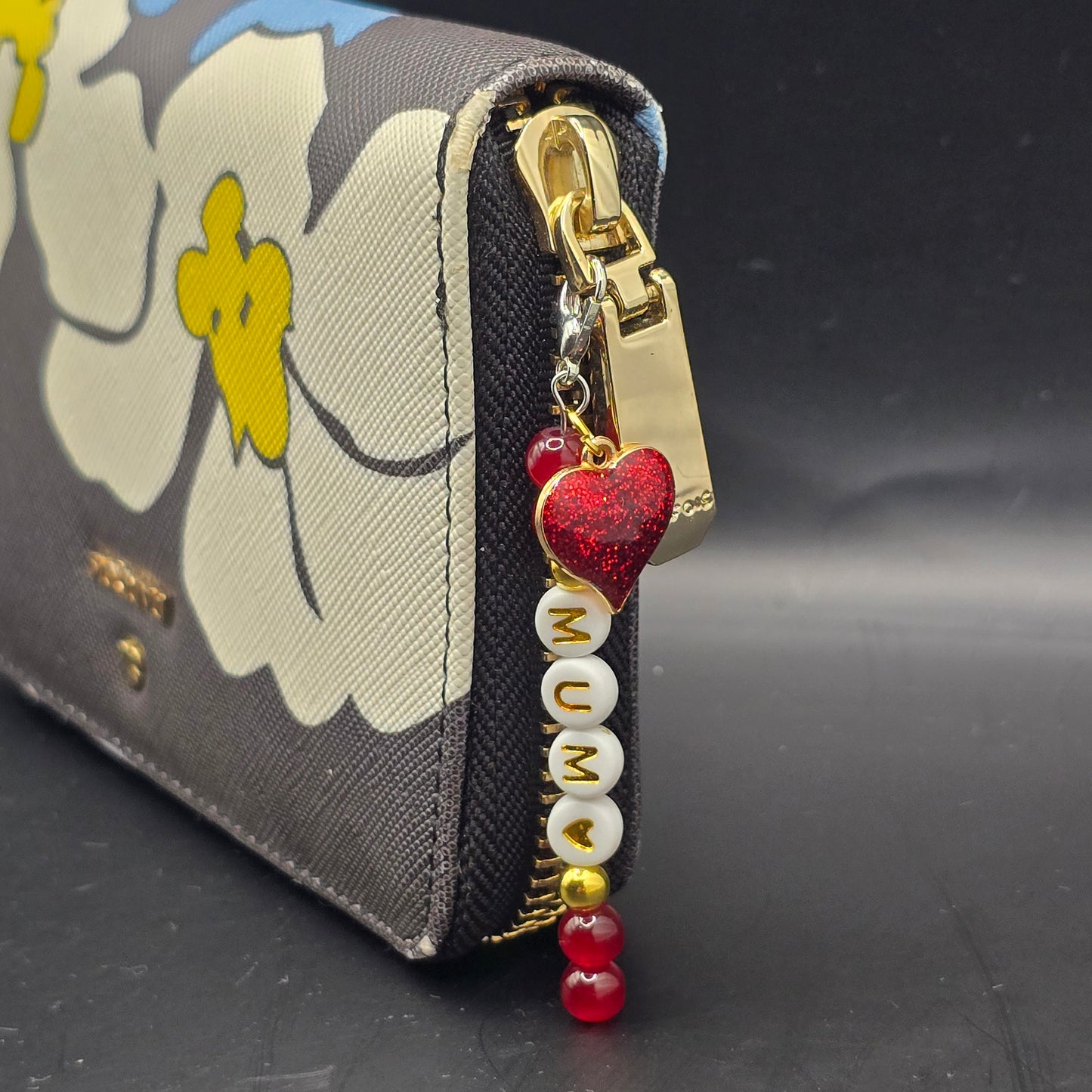 Mum Heart Zipper Pull Charm