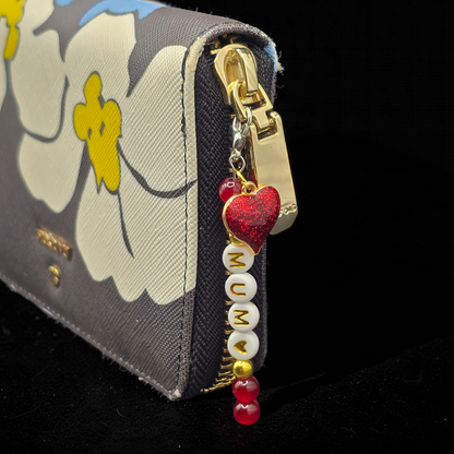 Mum Heart Zipper Pull Charm