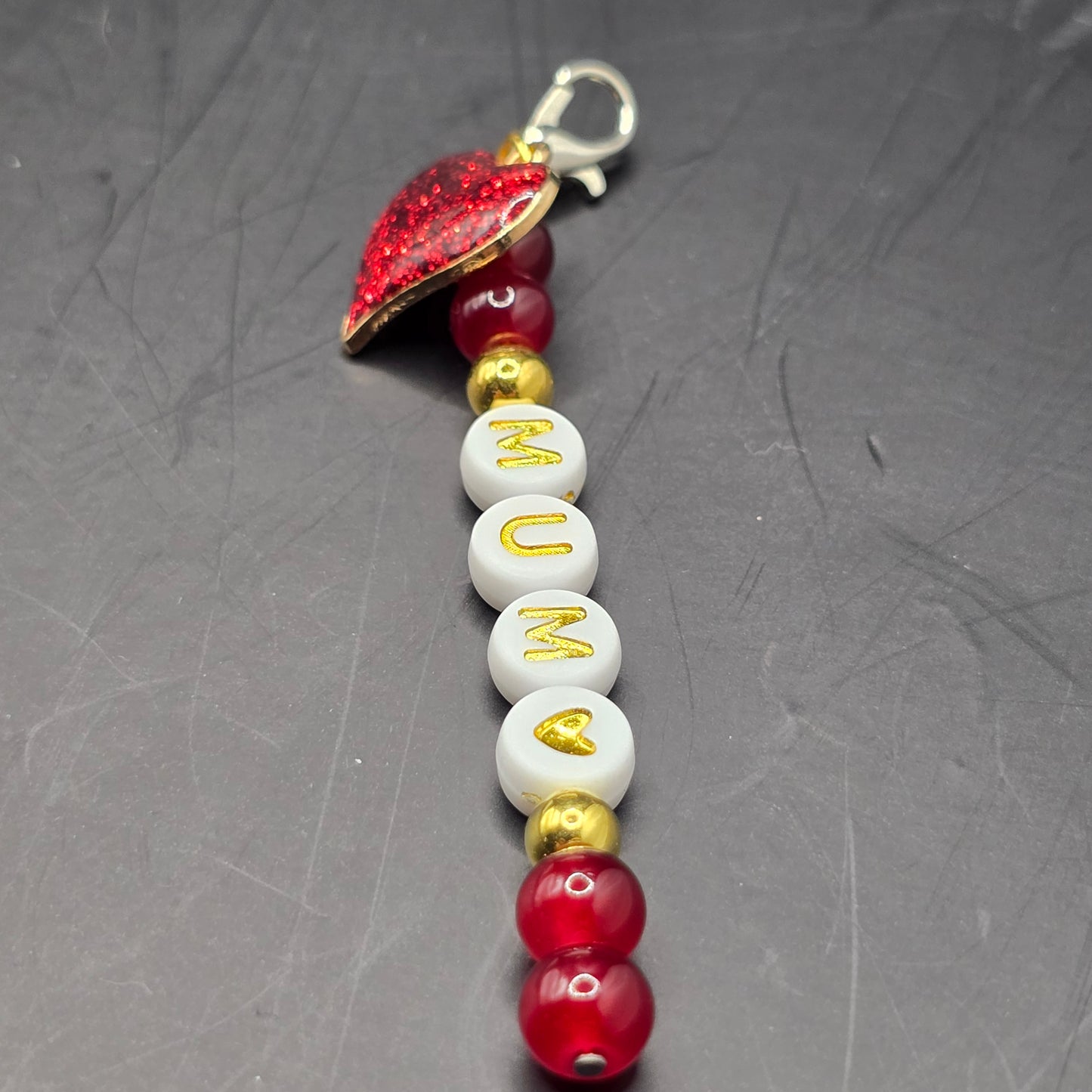 Mum Heart Zipper Pull Charm