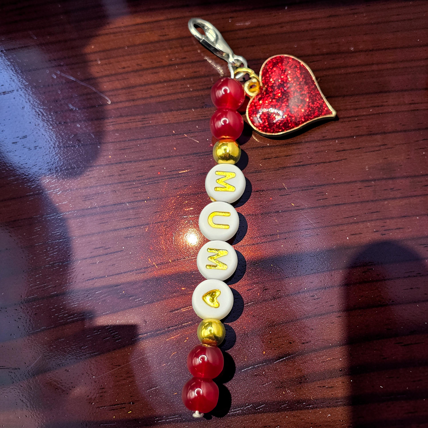 Mum Heart Zipper Pull Charm