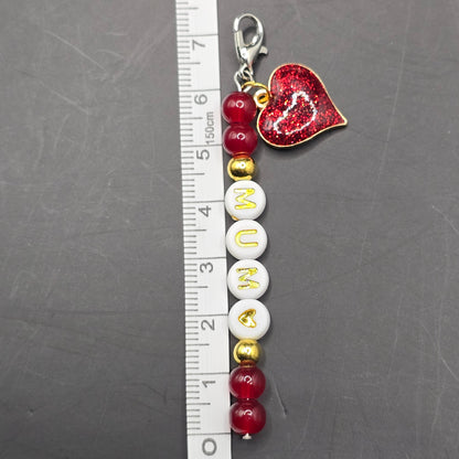 Mum Heart Zipper Pull Charm