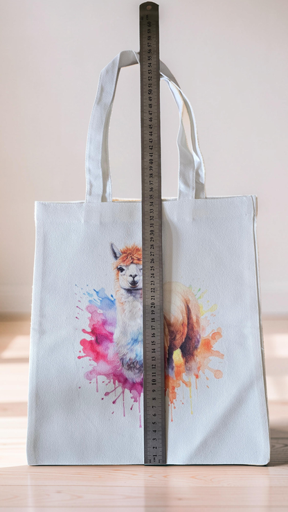 Colour Splash Alpaca Canvas Tote Bag
